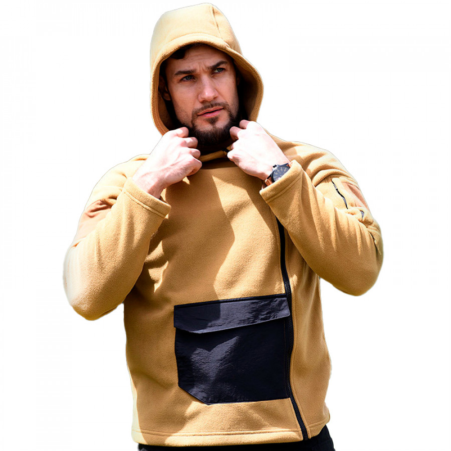 Тактическая флисовая толстовка Han-Wild HW021 Sand Khaki 2XL