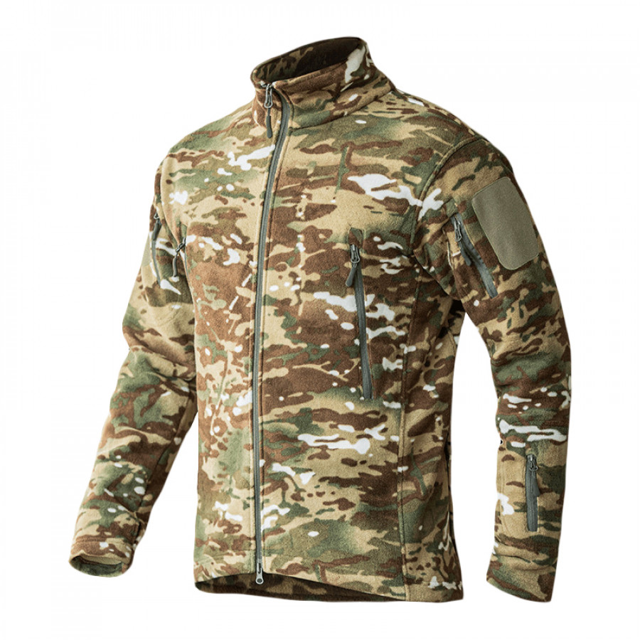 Тактическая флисовая кофта военная толстовка армейская S.archon HSD06 Camouflage CP L