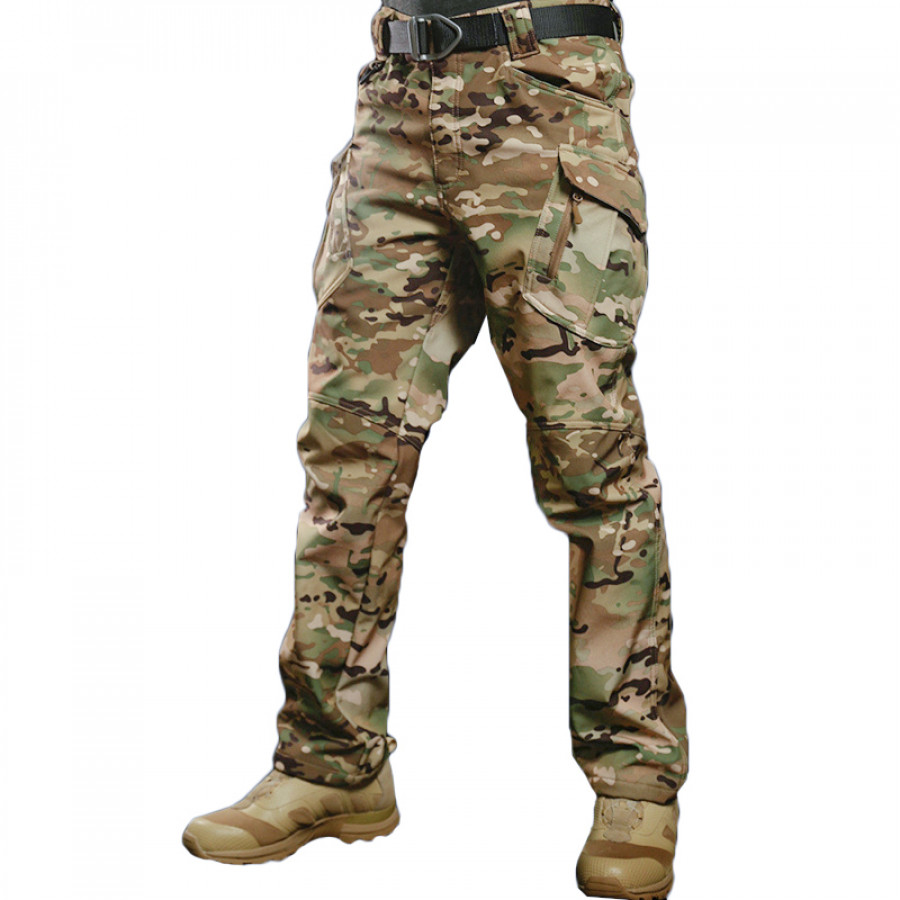 Зимние тактические штаны Soft shell S.archon X9JRK Camouflage CP на флисе S