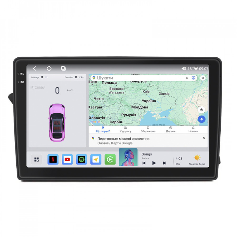 Штатная магнитола Lesko для Audi A4 allroad IV (B8) Рестайлинг 2011-2016 экран 9" 4/64 QLED CarPlay 4G Wi-Fi GPS 360 Prime