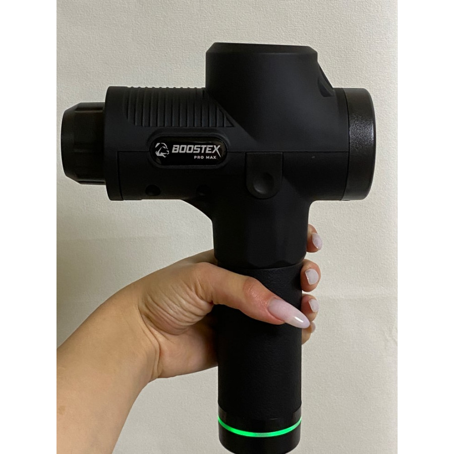 Безкоштовна доставка. Ударний перкусійний масажер Boostex (massage gun) 30 режимів, 21 насадка, батарея