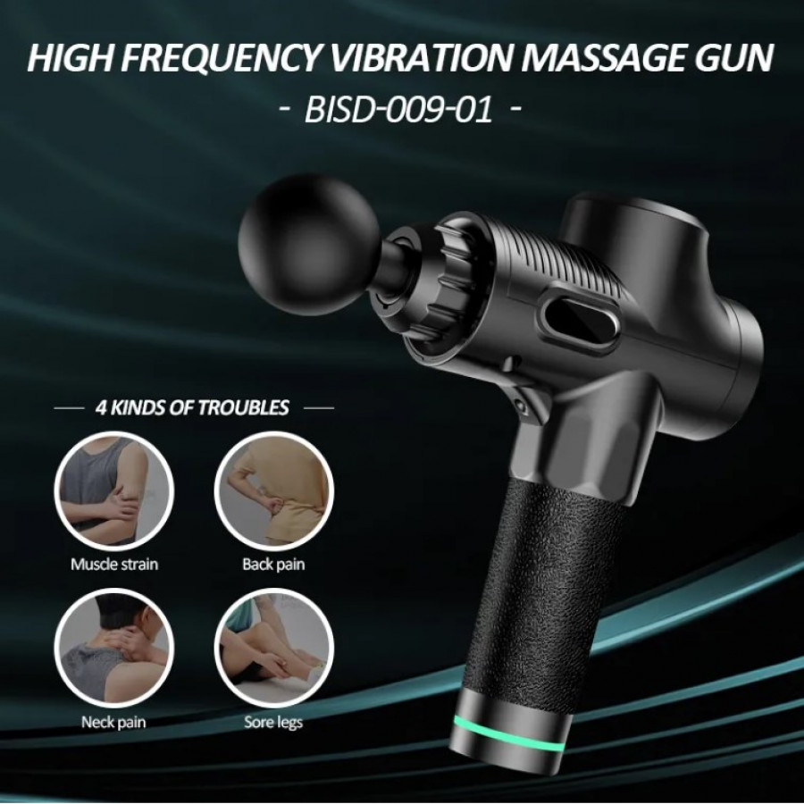 Перкусійний ударний масажер для тіла MASSAGE GUN MAX 30 - масажний пістолет