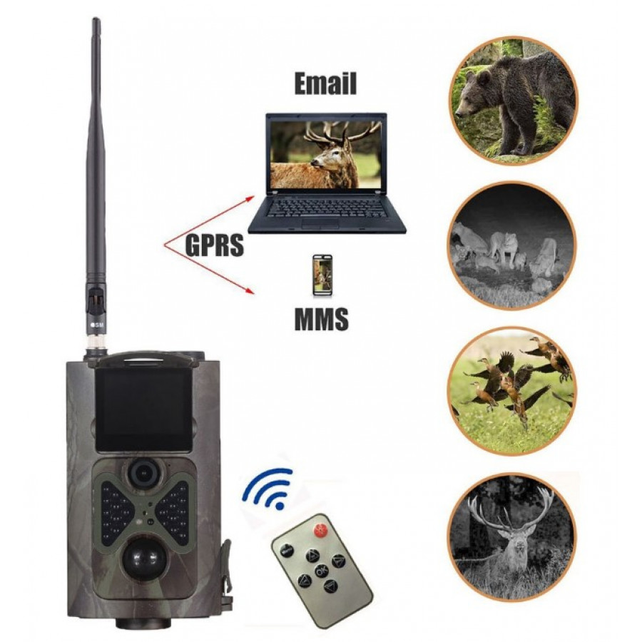 Фотопастка Suntek HC 550M/G з GSM модулем, огляд 120°, нічна зйомка, захист IP54, передача даних на відстані до 25 м.