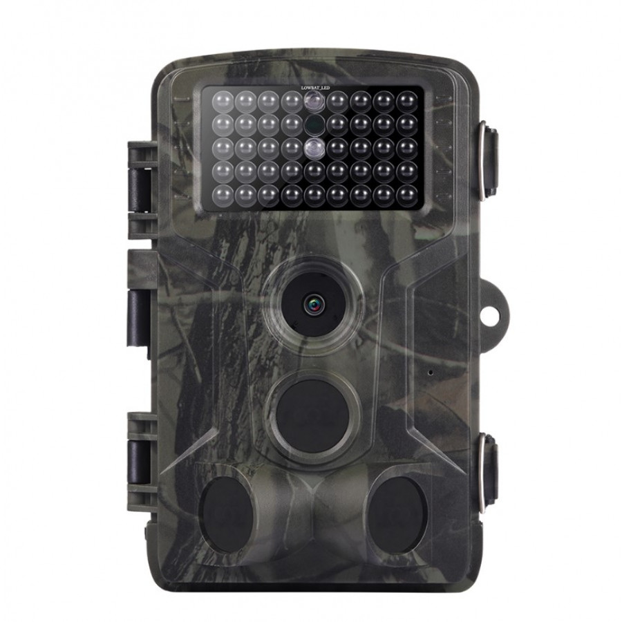 Фотопастка Suntek HC-802A з датчиком руху та нічним зніманням, огляд 120°, захист IP65, дальність 20м — ідеальна камера для охорони.
