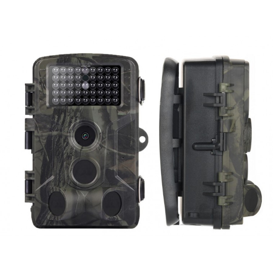 Фотопастка Suntek HC-802A з датчиком руху та нічним зніманням, огляд 120°, захист IP65, дальність 20м — ідеальна камера для охорони.