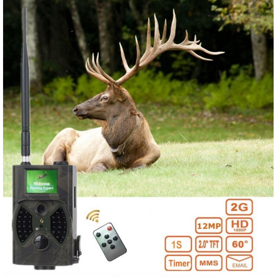 Фотопастка Suntek HC 300M з кутом огляду 120°, передача даних через GSM, нічна зйомка та датчик руху.