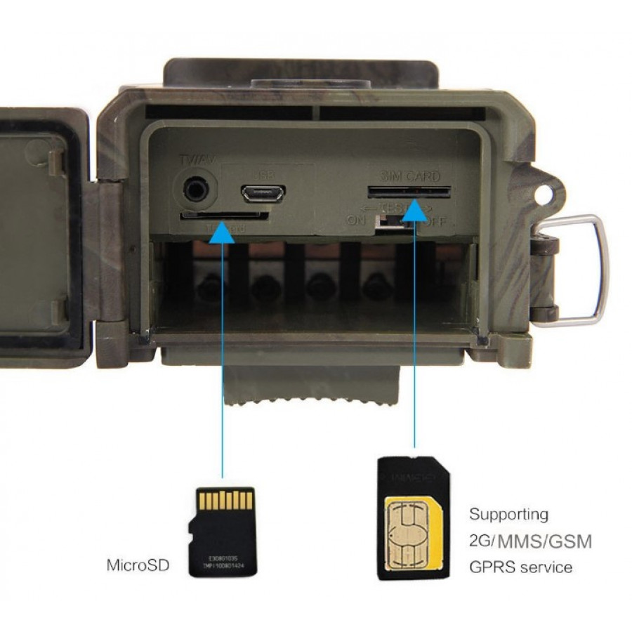 Фотопастка Suntek HC 300M з кутом огляду 120°, передача даних через GSM, нічна зйомка та датчик руху.