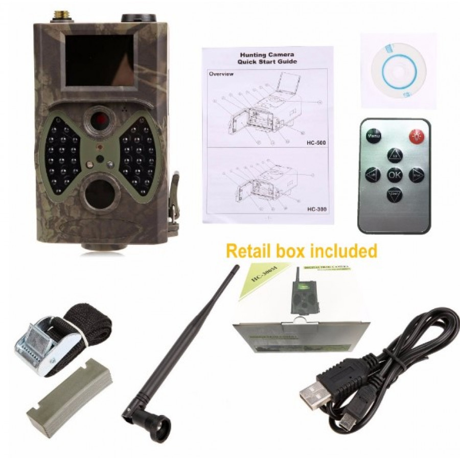 Фотопастка Suntek HC 300M з кутом огляду 120°, передача даних через GSM, нічна зйомка та датчик руху.