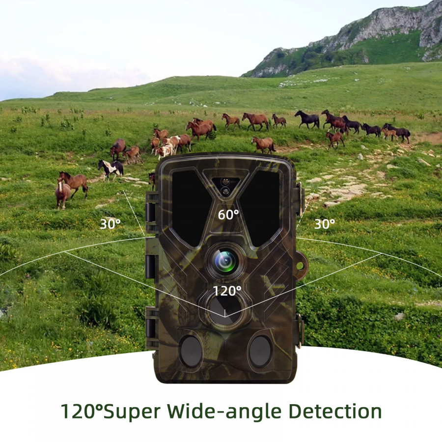 Фотопастка Suntek HC-812A — 20 м, датчик руху, захист IP65.