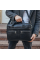 Шкіряна чоловіча сумка для ноутбука та документів чорна 39x28x8,  портфель для паперів, чорний
