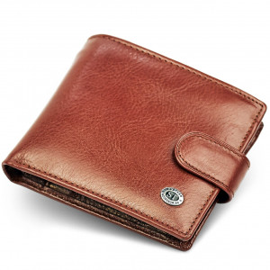 Чоловічий портмоне з натуральної шкіри ST Leather B104 Коричневий